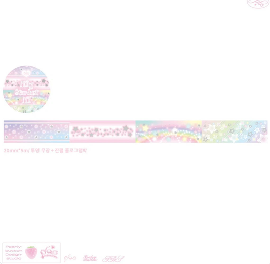 Pearly Button Milky Stardust Kiss Cut Tape