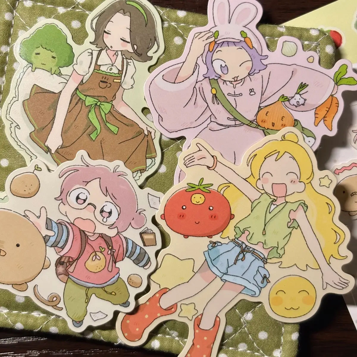 [Zzpencil] Vegetable Girl Die Cut Sticker Pack