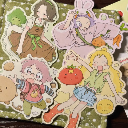 [Zzpencil] Vegetable Girl Die Cut Sticker Pack