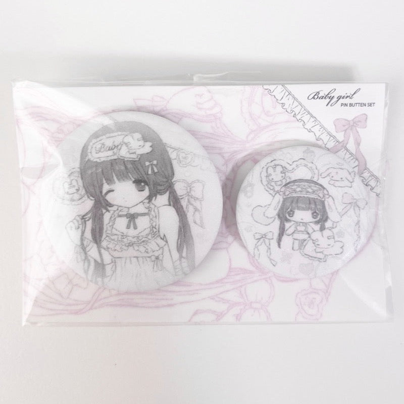 Milky Heart Babygirl Pin Button