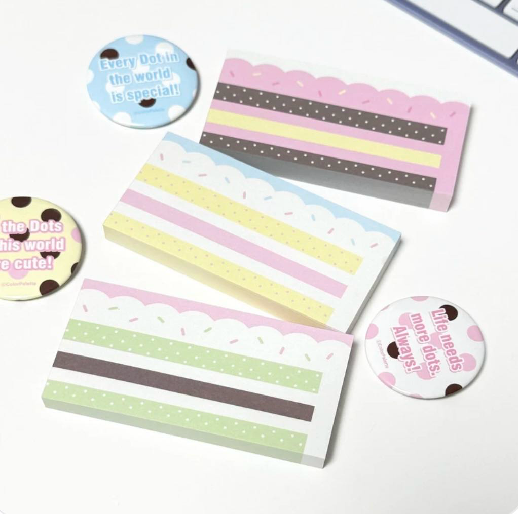 [Color Palette] Cake Memo Pad