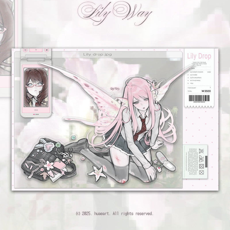 [Huaeart] Lily Drop Sticker