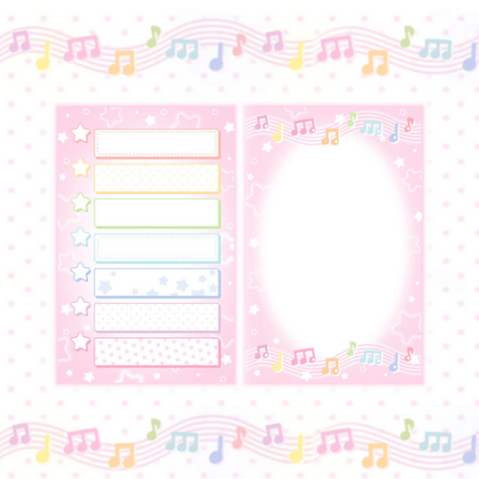 Creamy Milky A7 Twinkle Music Note Memo 20p