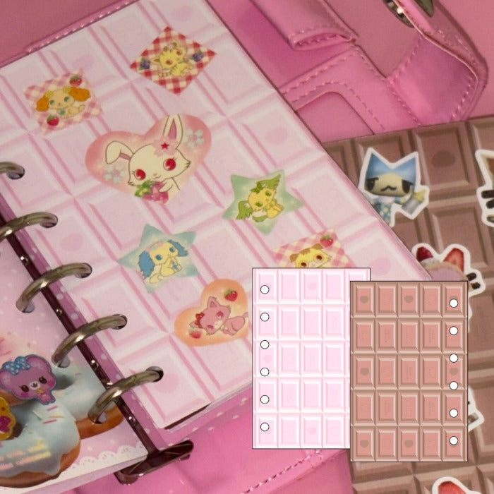[Mering] A7 Chocolate Sticker Collect Refill Page 10p