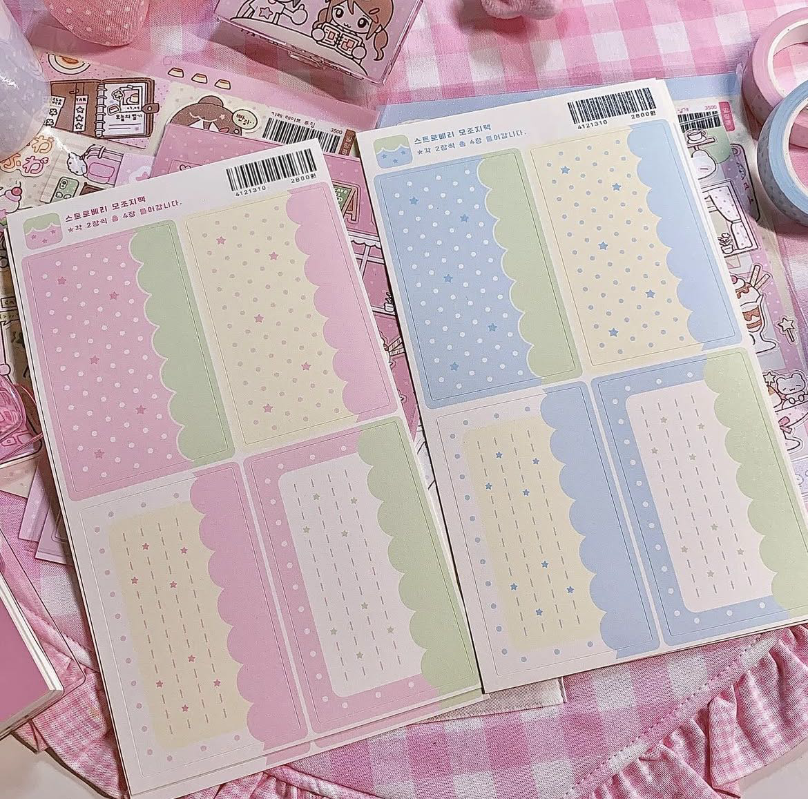 Malangcong Strawberry Paper Sticker Pack