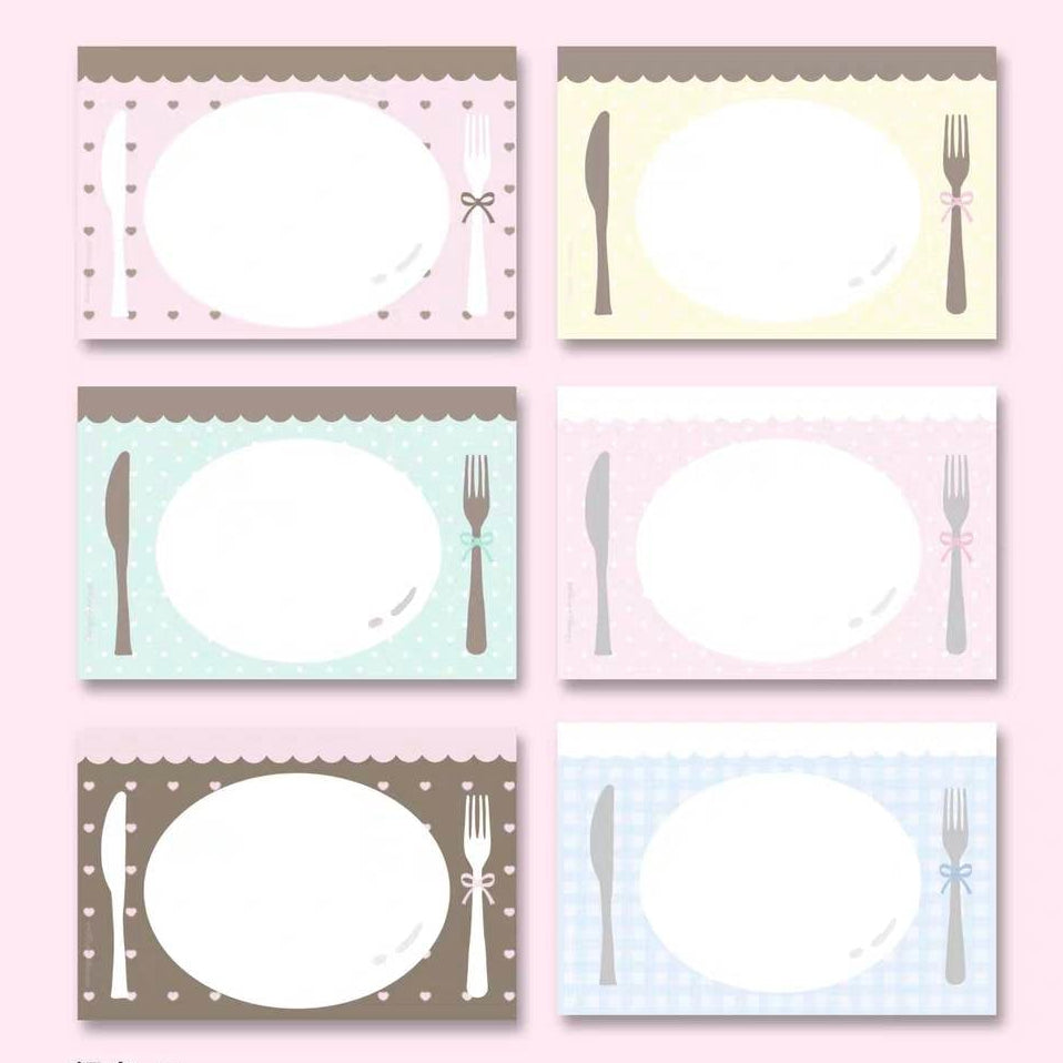 Heart Bunny A7 Dinner Plate Memo Pad 24p