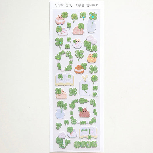 Mamma Lucky Pixel Sticker