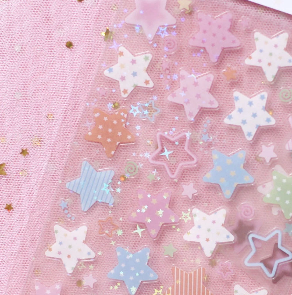 Angora Lora Star Clear Sticker