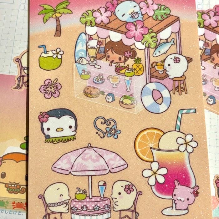 [Pobe] Sunset Beach Sticker