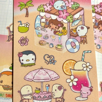 [Pobe] Sunset Beach Sticker