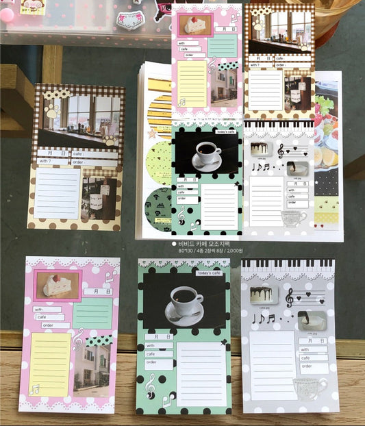 [Lovers Pick Me] Coffee Shop Memo Sticker Pack - Color