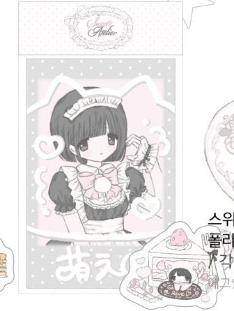 Milky Heart Sweet Atelier Card & Sticker Set