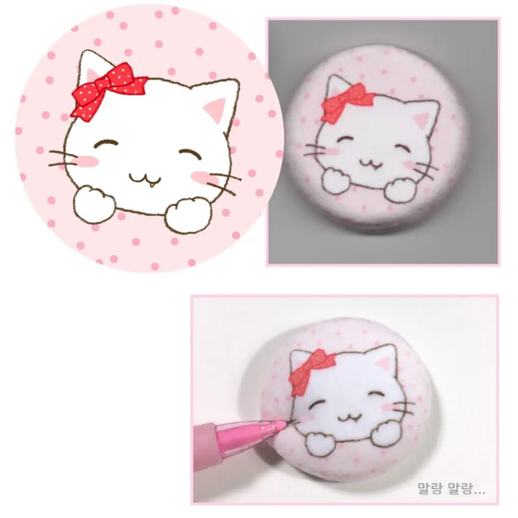 [Arsene] White Cat Soft Pin Button