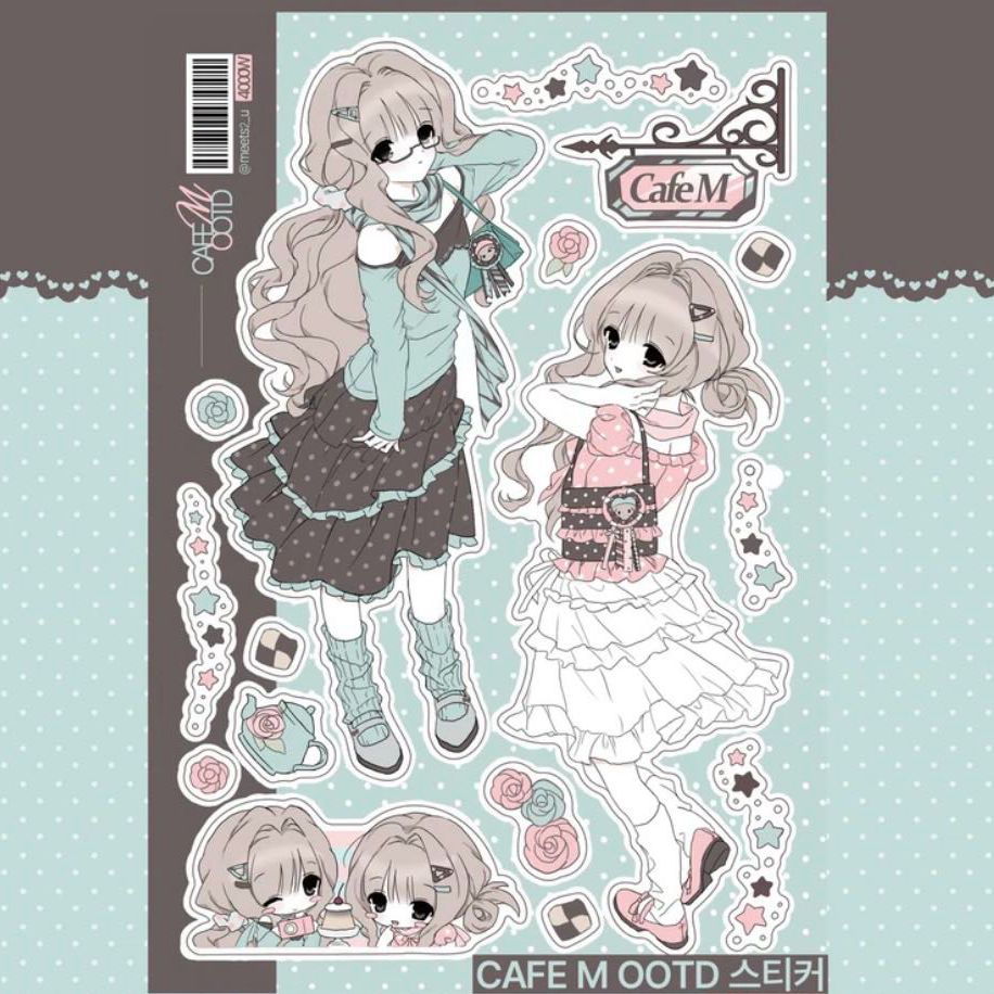 [MeetsU] Cafe OOTD Sticker