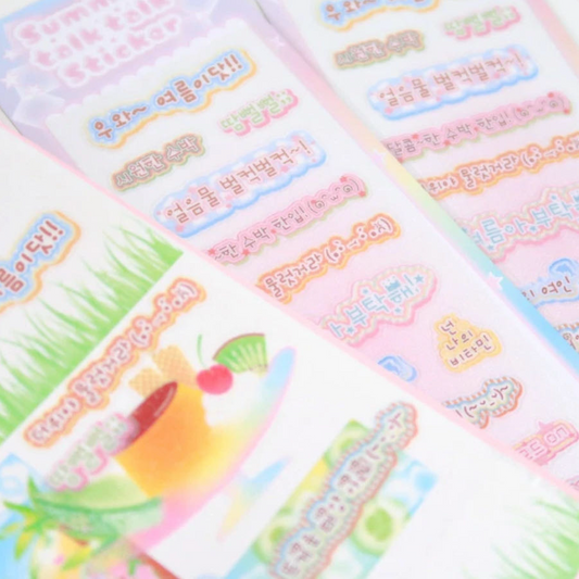 Pearly Button Summer Talk Talk Sticker