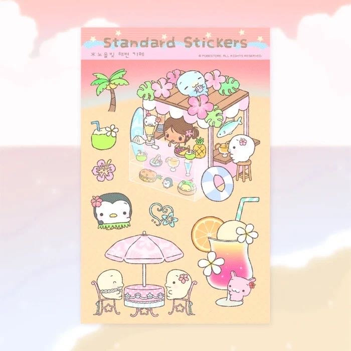 [Pobe] Sunset Beach Sticker