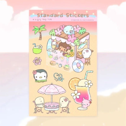 [Pobe] Sunset Beach Sticker
