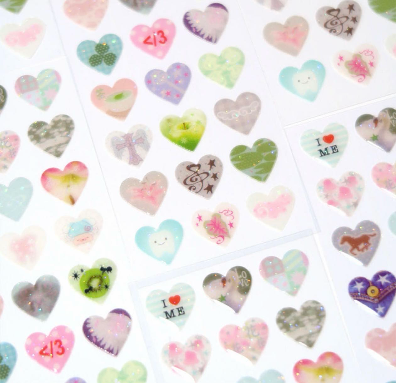 St2krs Pattern Heart Epoxy Sticker