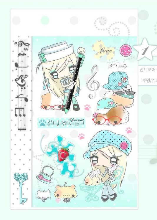 [Happy Nyang Day] Mint Girl Sticker