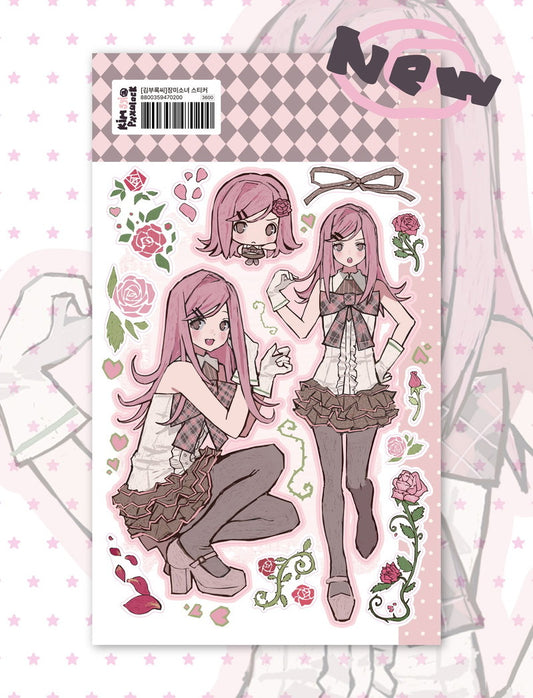 Pxxulock Rose Girl Sticker