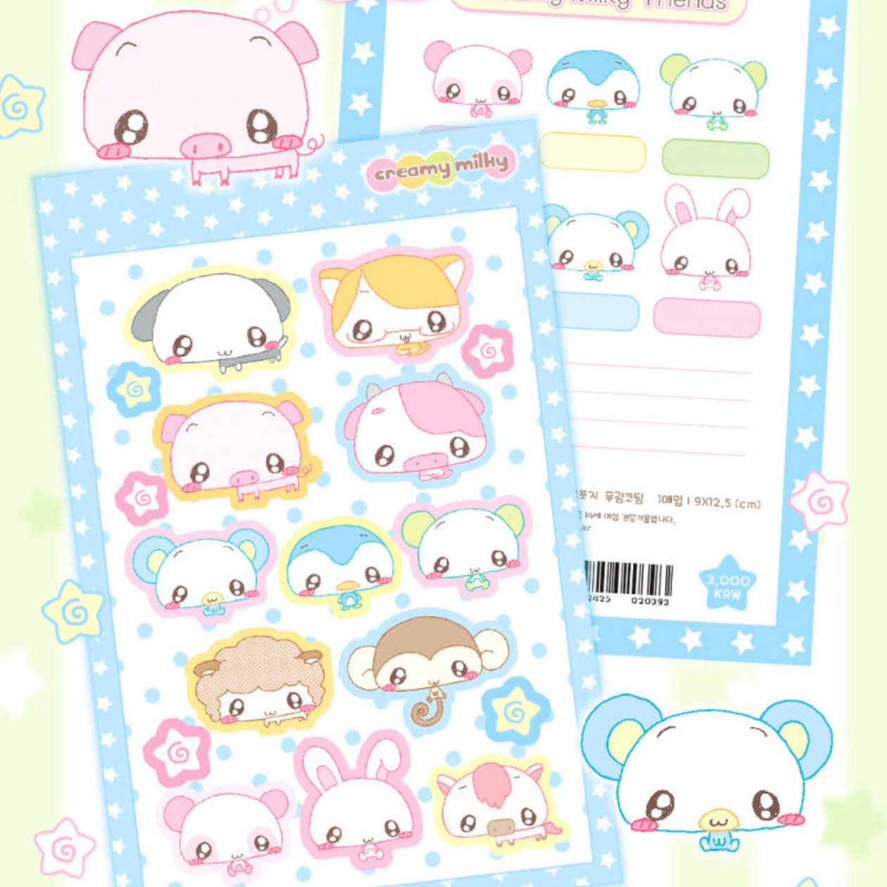 Creamy Milky Friends Sticker