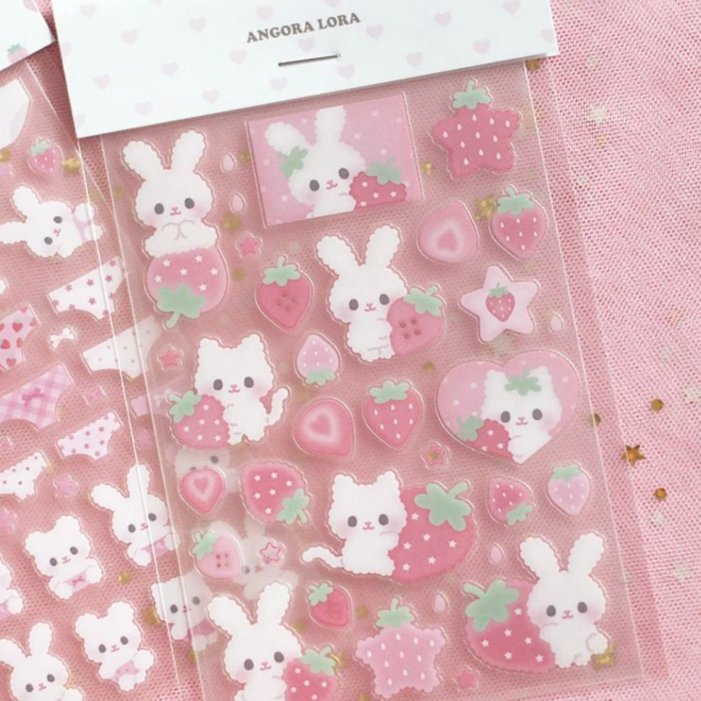 [Angora Lora] Cute Strawberry Sticker