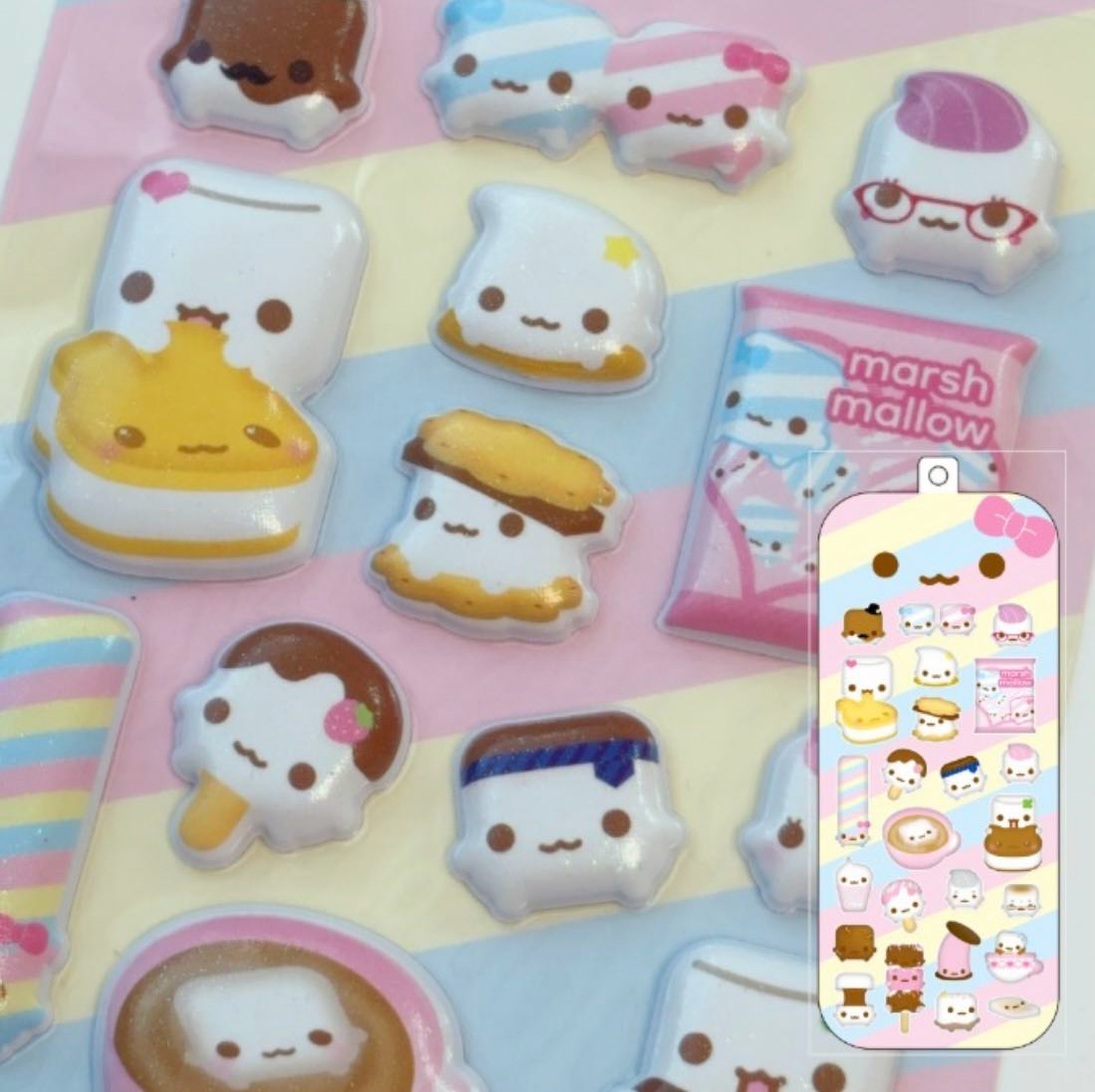 [Mering] Marshmallows Puffy Sticker