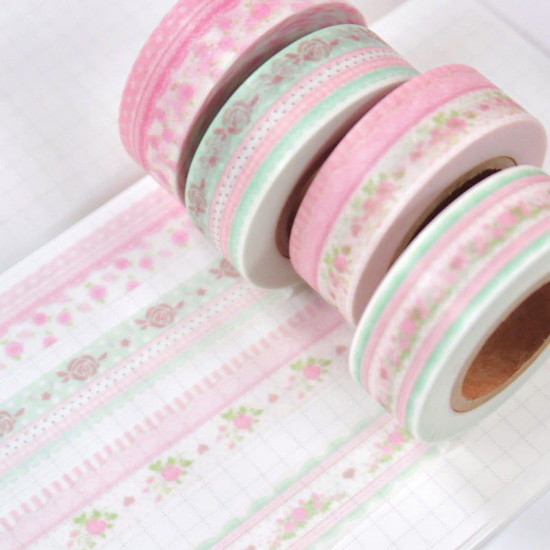 Pearly Button Rose Garden Washi Tape