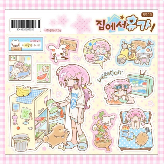 3eotty Vacation at Home Sticker