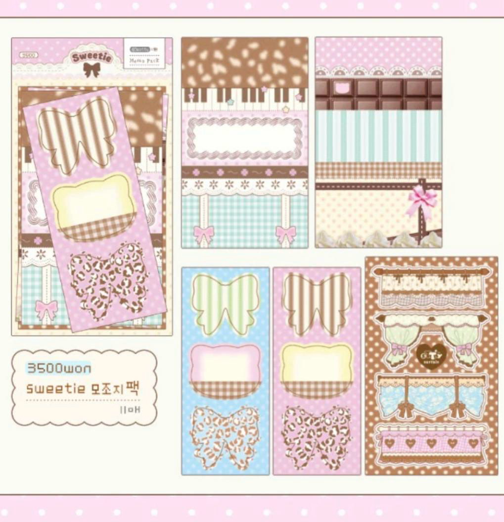[3eotty] Sweetie Memo Sticker Pack