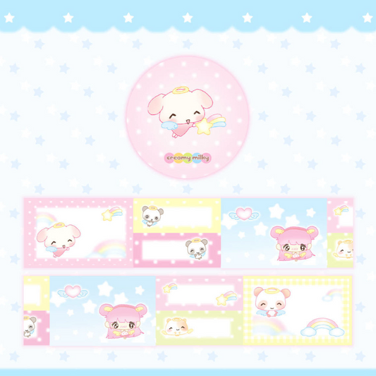 Creamy Milky Twinkle Angel Memo Kiss Cut Tape