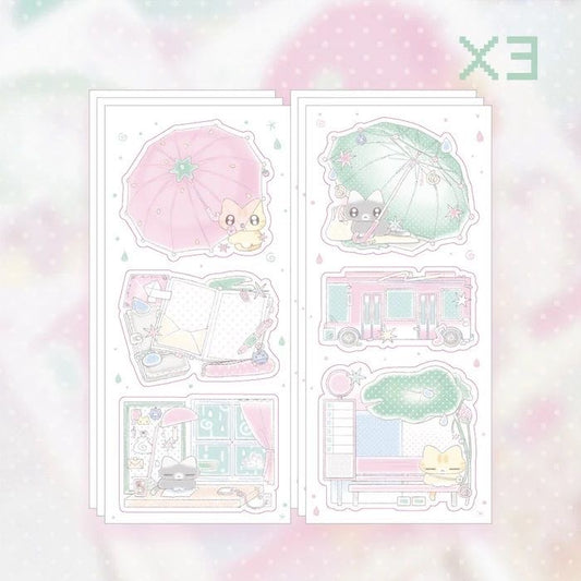 [Ako Aikong] Rain Talk Memo Sticker Pack