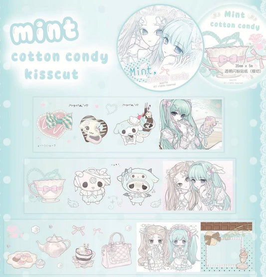 [Muavitz] Mint Cotton Candy Kiss Cut Tape