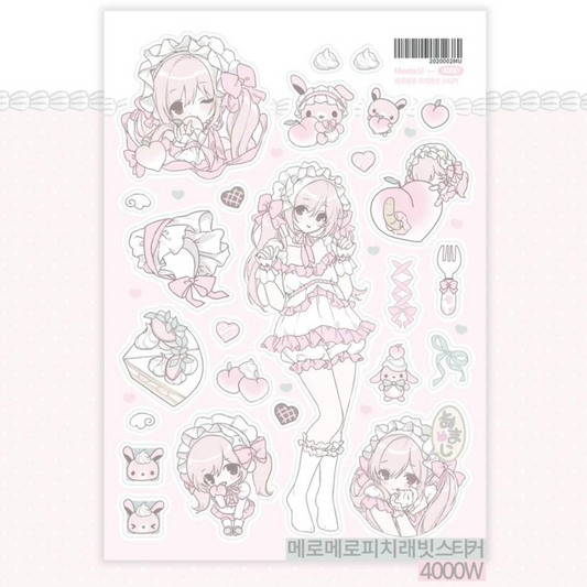 [MeetsU] Peach Bunny Sticker