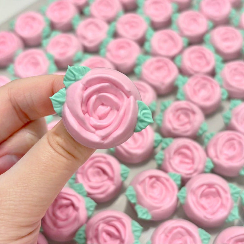 [Poetico] Rose Cream Pin Button