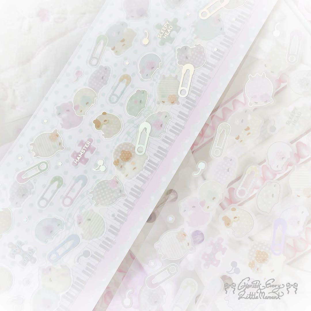 [Cherish] Patch Cotton Candy Hamster Sticker