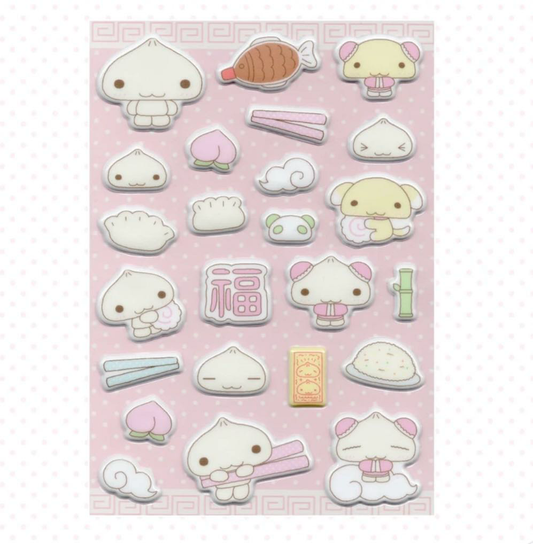 Wansoclub Dumpling Puffy Sticker