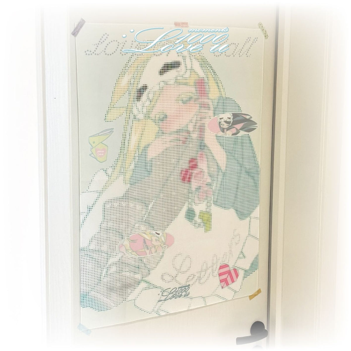 [Afu] Cyan Message Fabric Poster 80*60cm