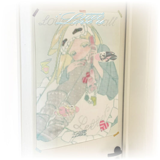 [Afu] Cyan Message Fabric Poster 80*60cm