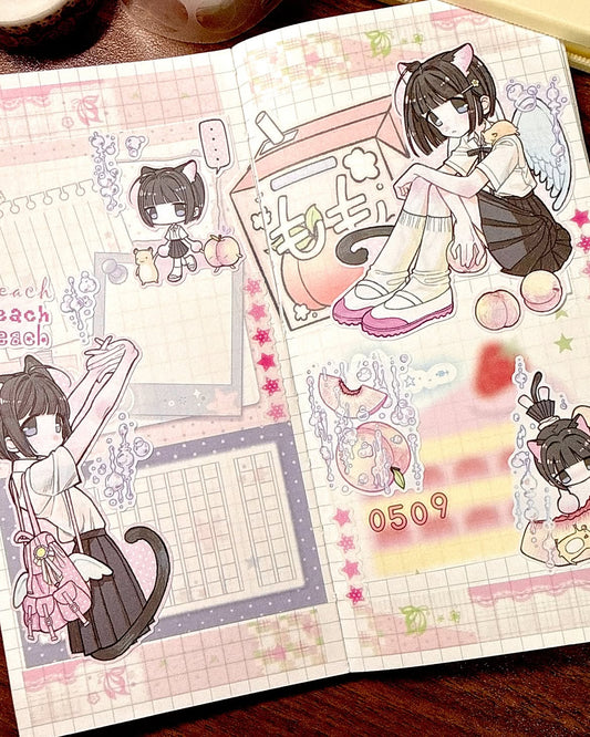 [Heez] Peach Sticker
