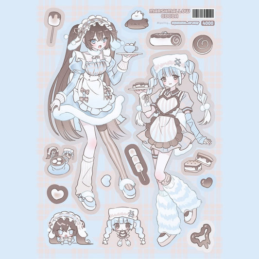 Qzzling Marshmallow Cocoa Sticker